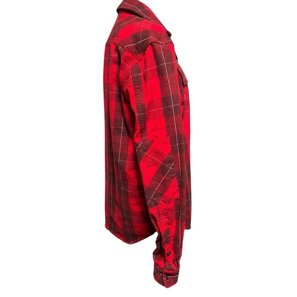 Cookies Flannel Shirt Mens Small Plaid Colorblock Button Up Shacket Winter Cozy - Picture 2 of 10